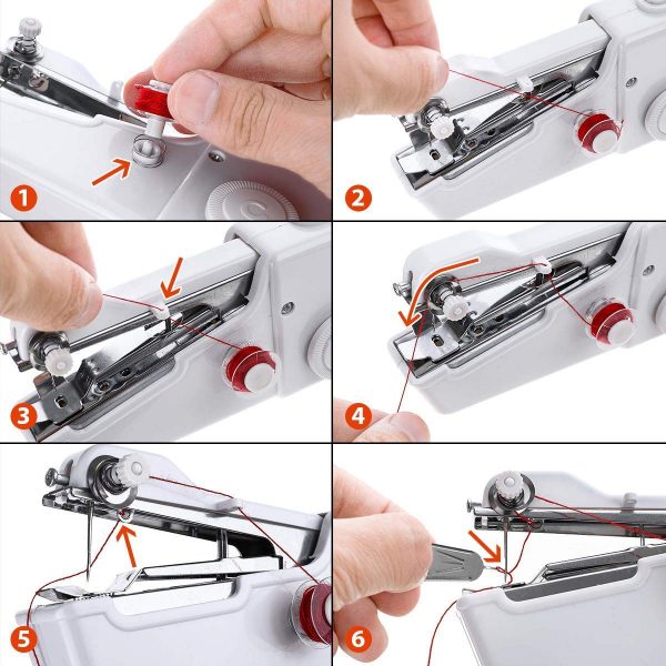 HANDY- SILAI Portable Handy Stitching Machine Lightweight Electric Handheld  Tailoring Manual Silai Sewing Machine Mini Handy